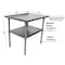 Bk Resources Work Table Stainless Steel W/Undershelf, Plastic bullet feet 30"Wx24"D SVT-3024 - alternate 2